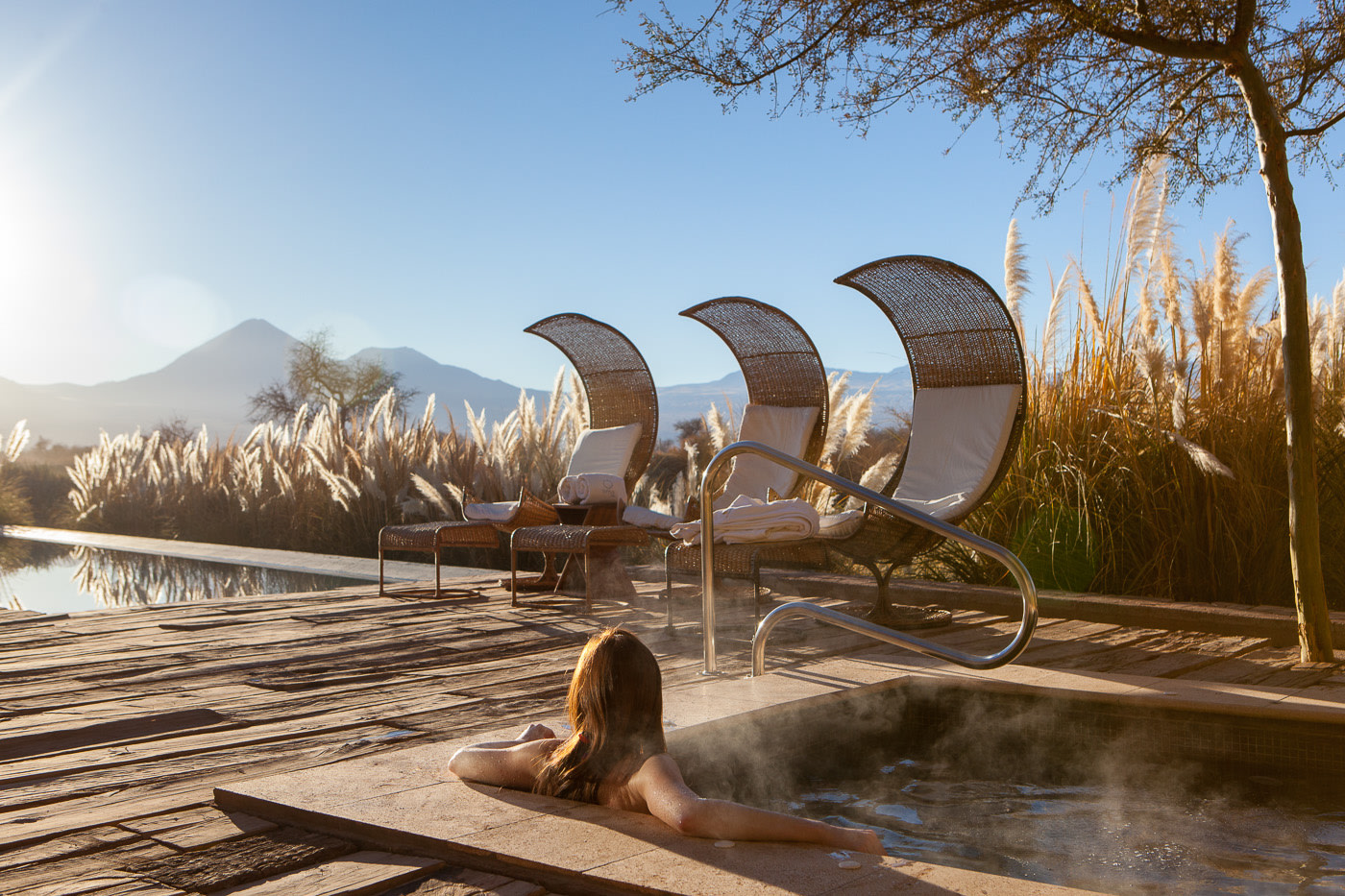 Poolbereich des Tierra Atacama